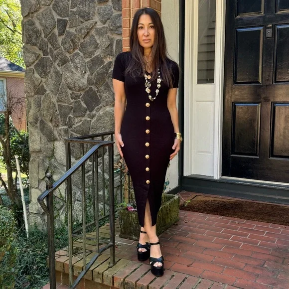 15 POSH LIVE FABULOUS MIDI DRESS FROM PARIS - Picture 3 of 6